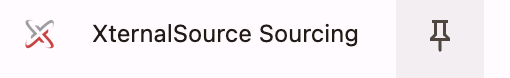 XternalSource Sourcing in the extensions menu with its pin icon